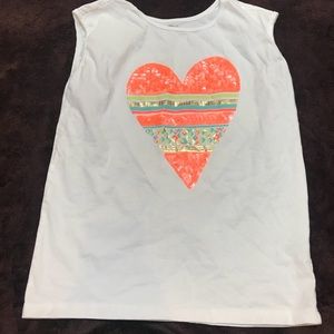 Girls T-Shirt Sz 14 Sequins Heart